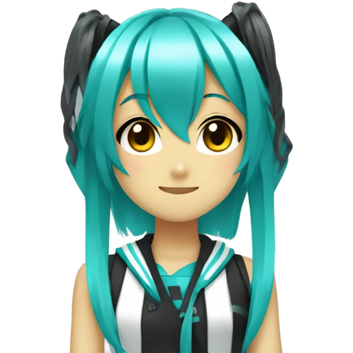 Black hatsune miku emoji
