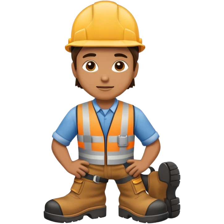 construction worker building himself emoji