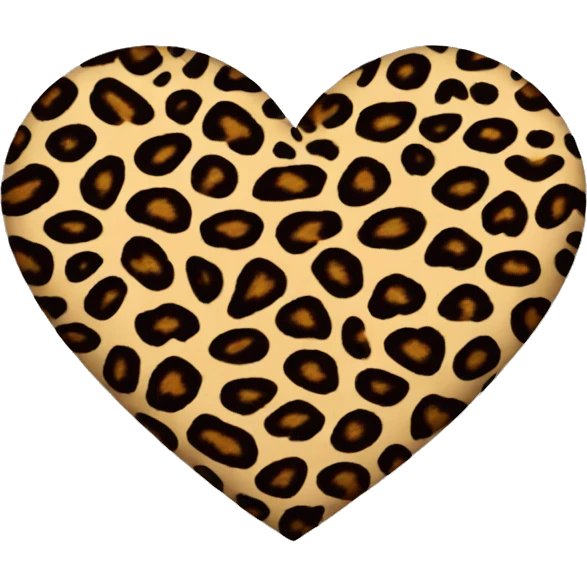 Leopard print heart emoji