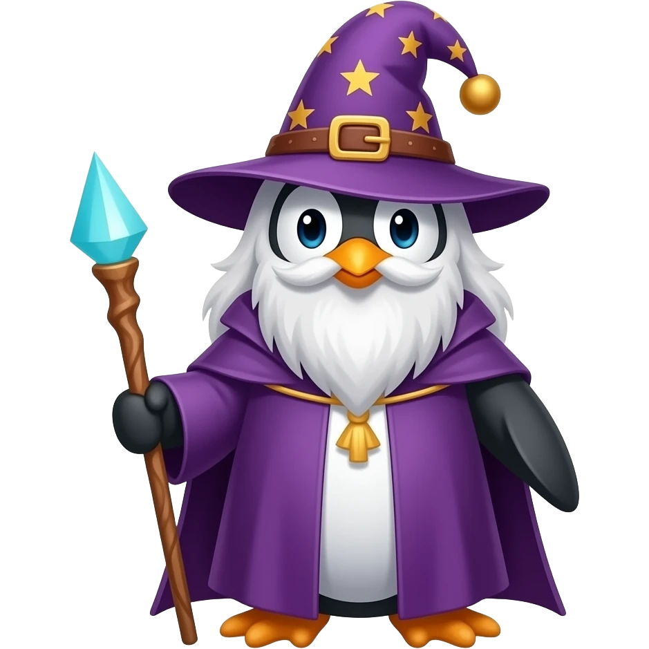 Penguin Wizard emoji