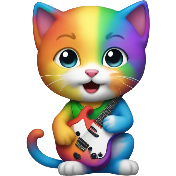rainbow kitten surprise band  emoji