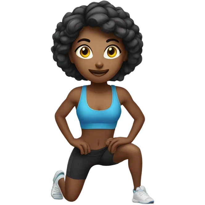 Girl doing POUNDfit workout emoji