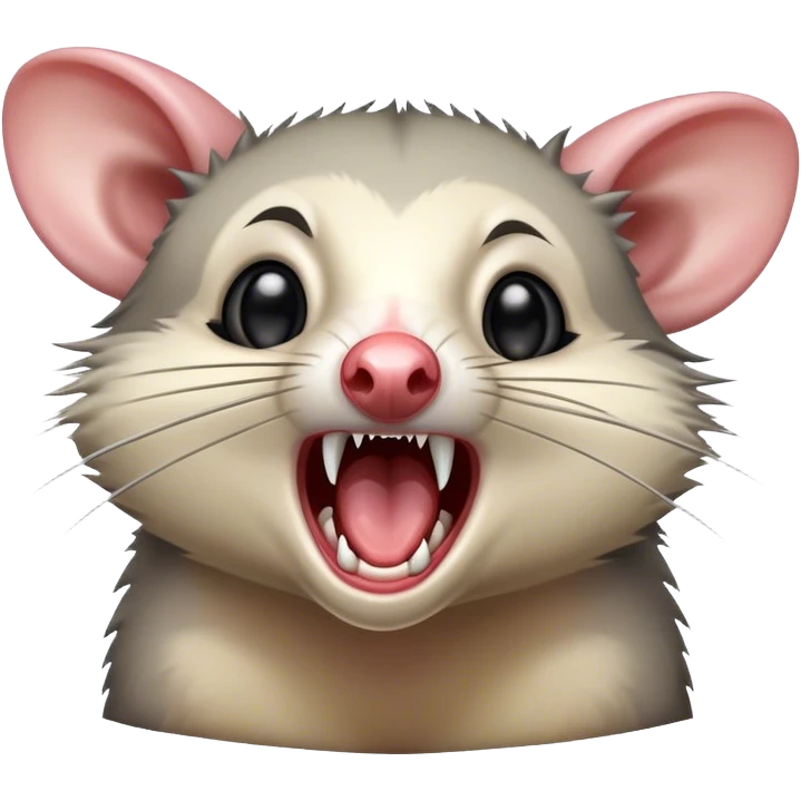 opossum screaming emoji