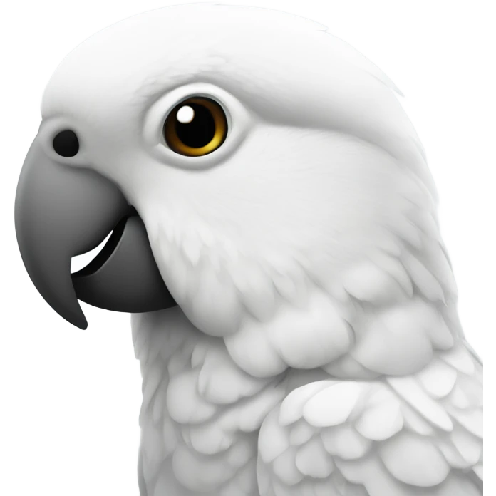 parakeet white  emoji