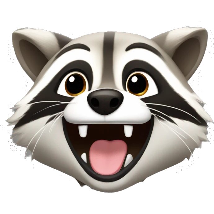 Happy raccoon  emoji