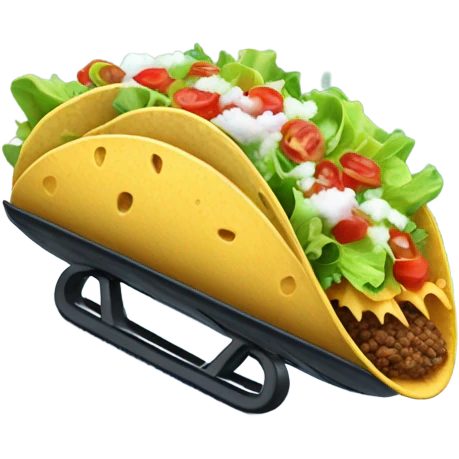 Taco sledding  emoji
