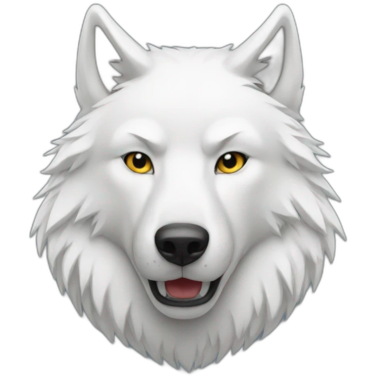 white wolf emoji