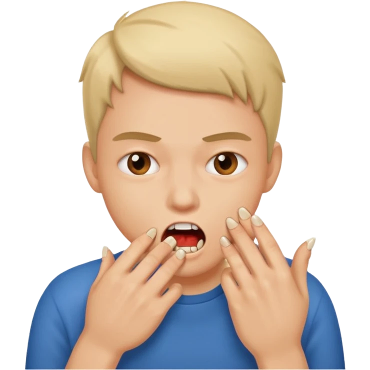 Biting nails  emoji