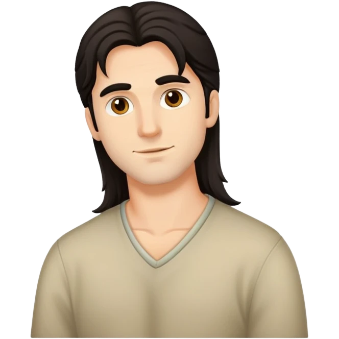 Northern italian guy with long hair emoji