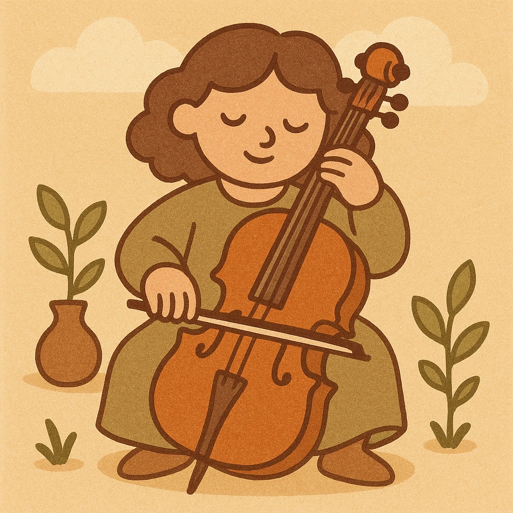 girl playing cello emoji