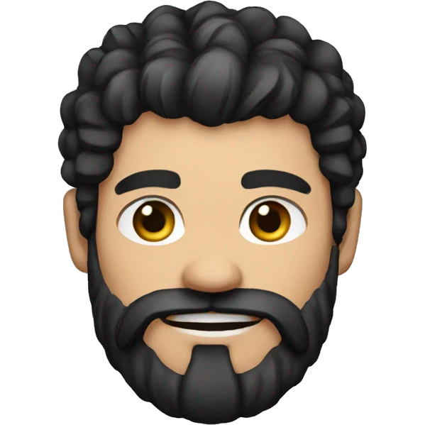 viking with black hair and ginger beard emoji