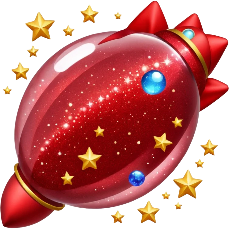 red glitter space   emoji