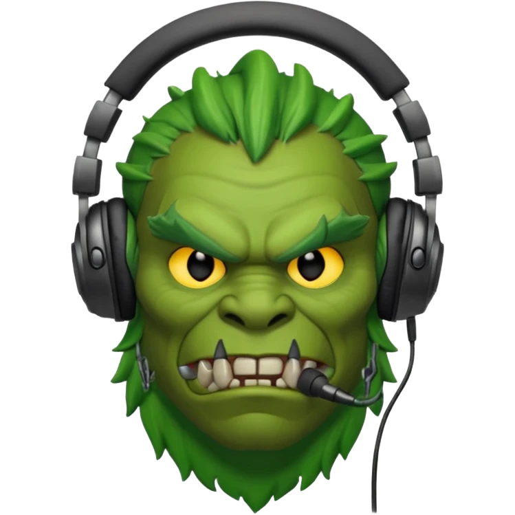 ork with headphones emoji