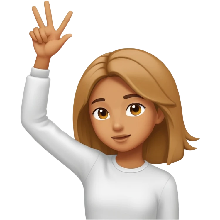 girl dabbing emoji
