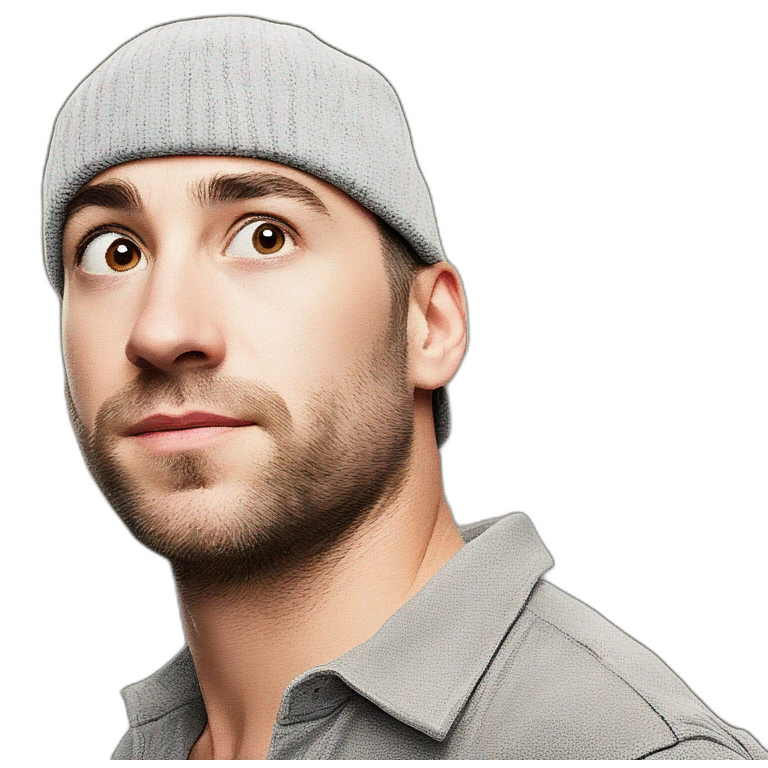 young man in hat emoji