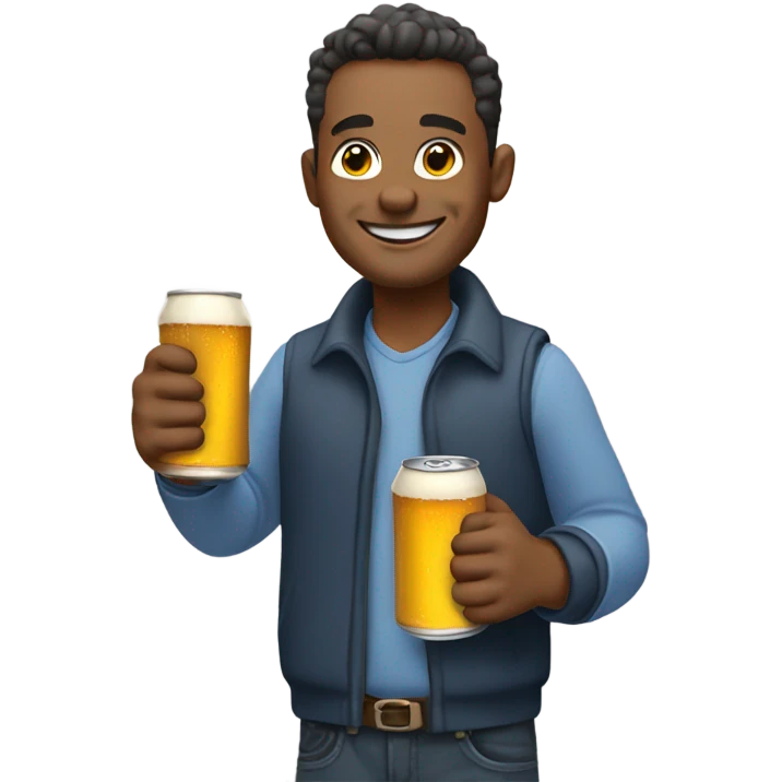 Dad with beer emoji