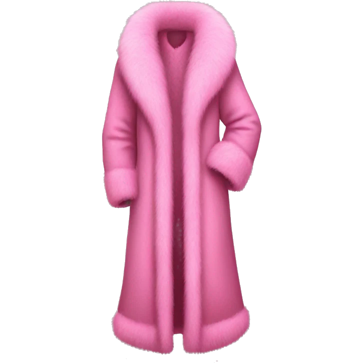 Long Pink fur coat emoji