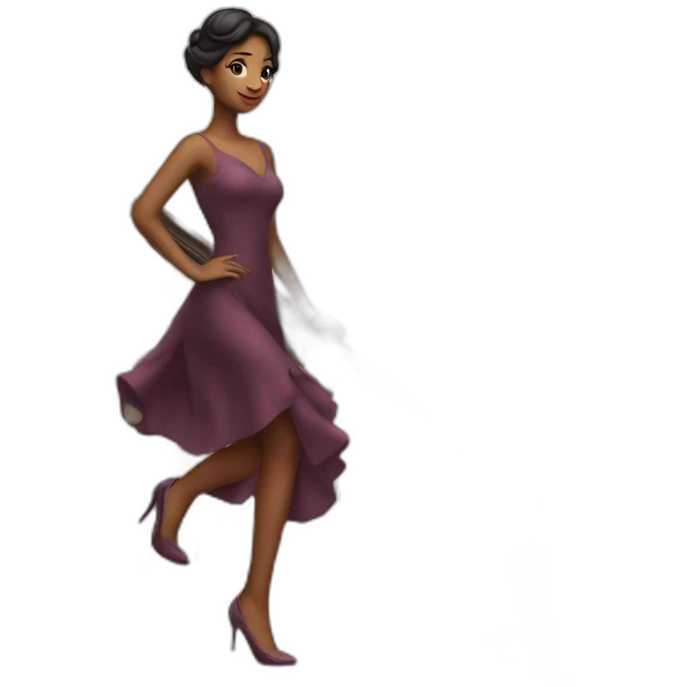 elegant girl on staircase  emoji