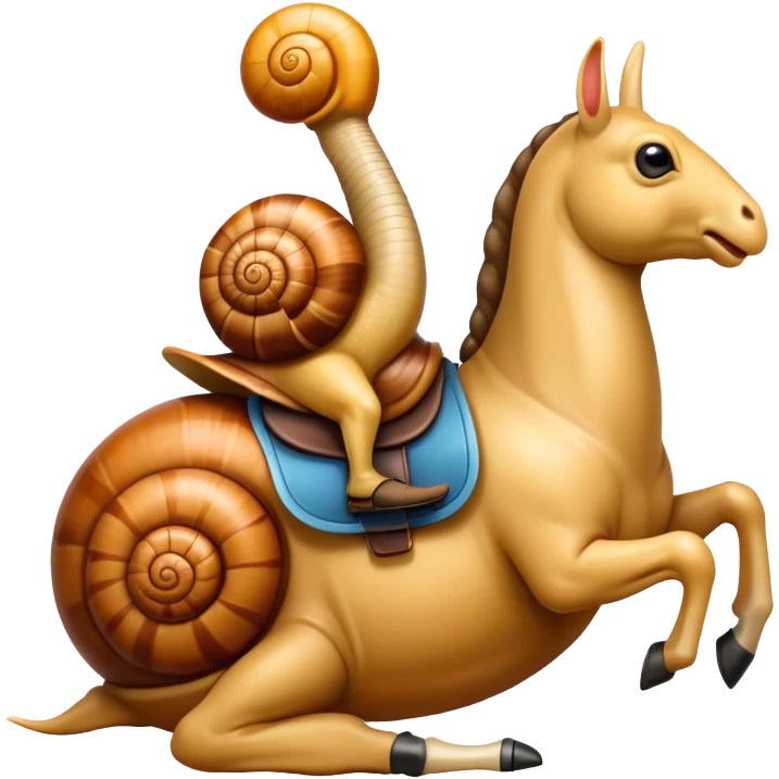 snail riding horse emoji