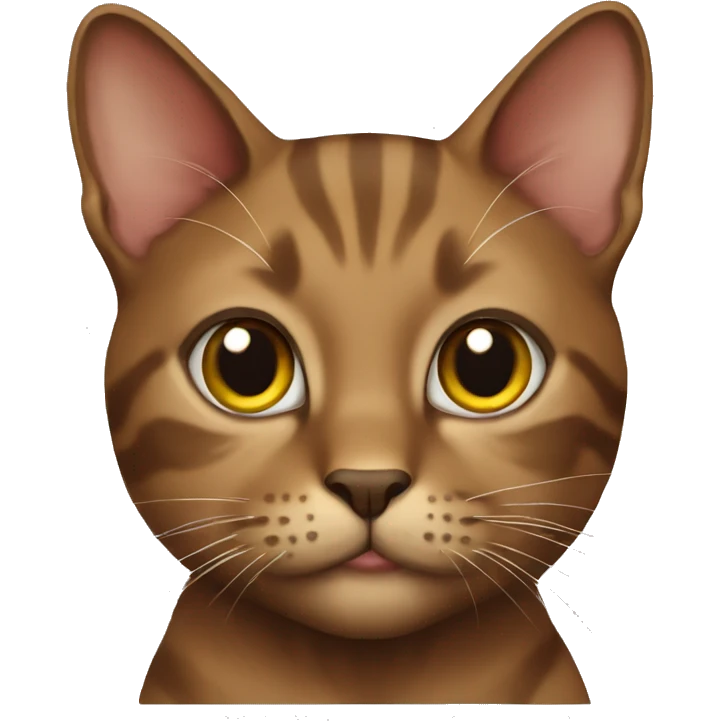 brown cat, realistic emoji
