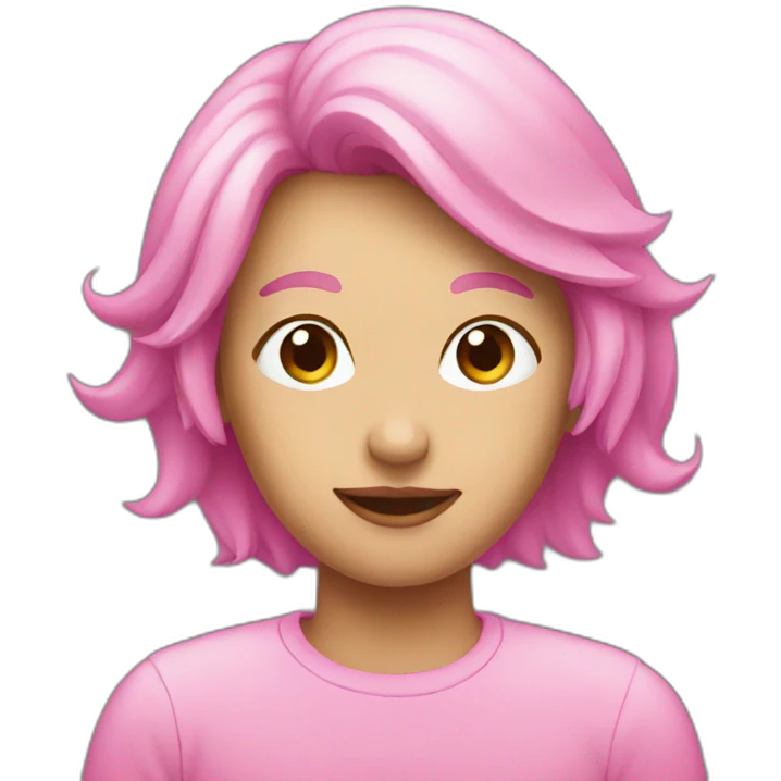 Pink hashtag emoji