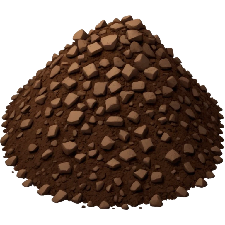 pile of soil with smaller pieces only emoji