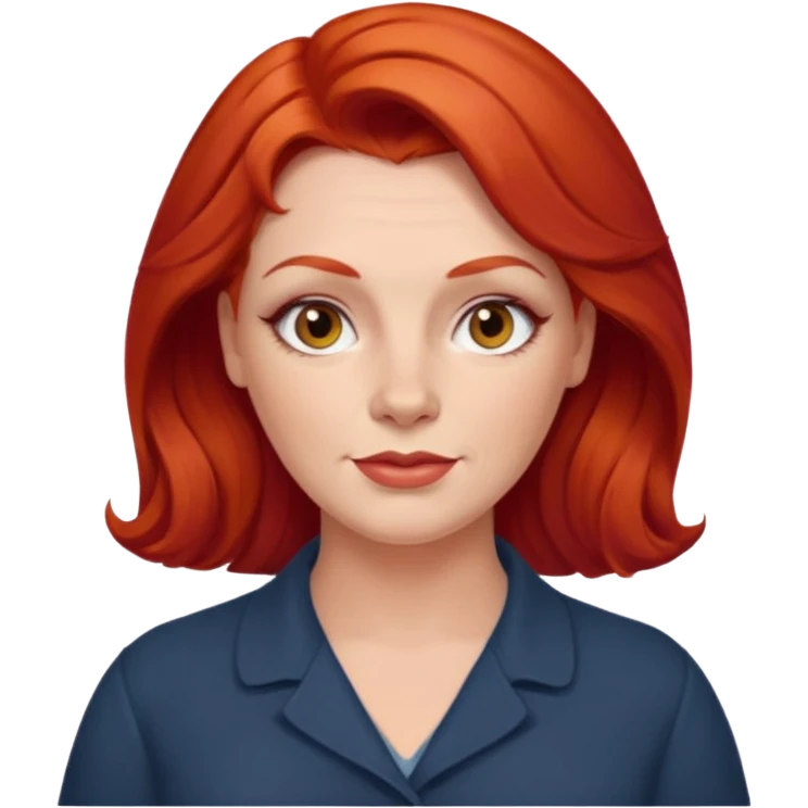 Heavy set mid 50's red hair women emoji