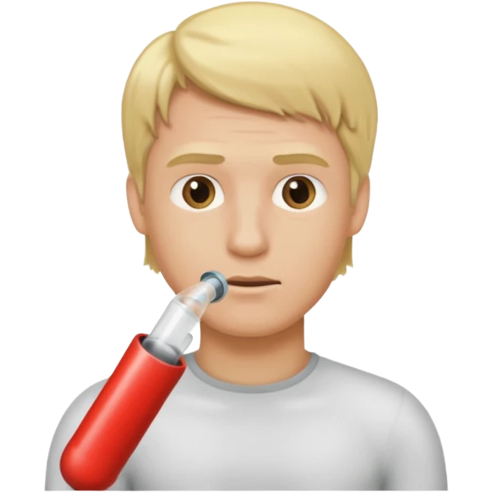 Hombre Rubio conectando un tubo emoji