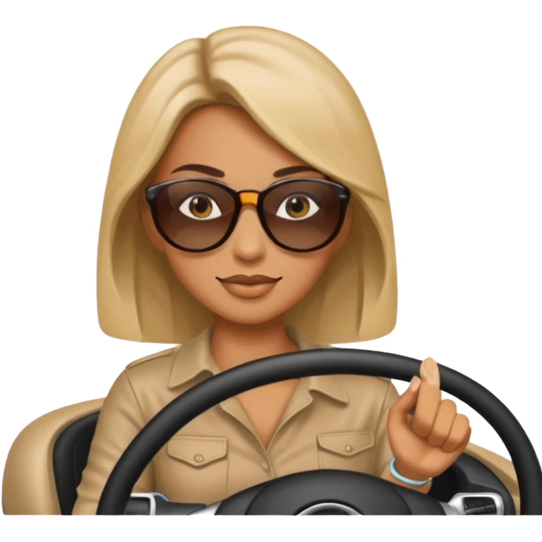 Mulher dirigindo carro emoji