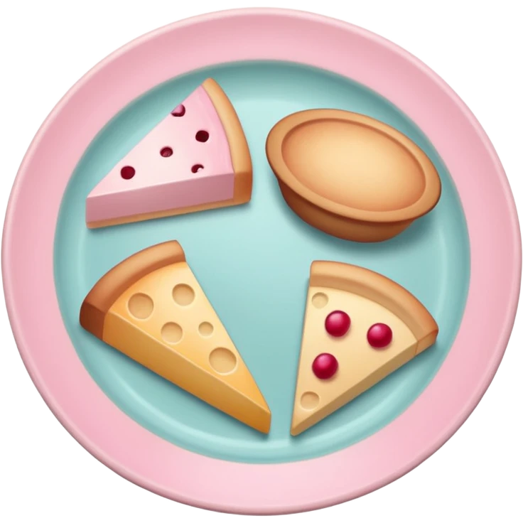 Make some plates of food, light pink tones, but you can use other colors emoji