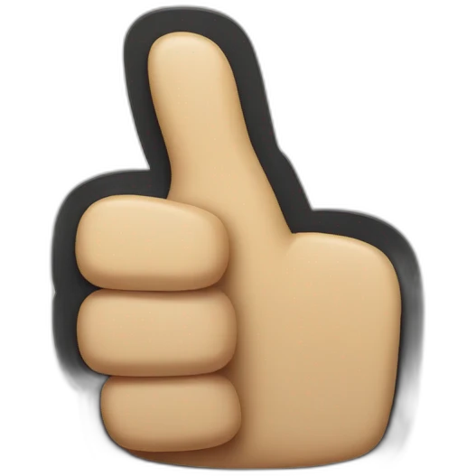 Thumbs up hand with cut off thumb emoji