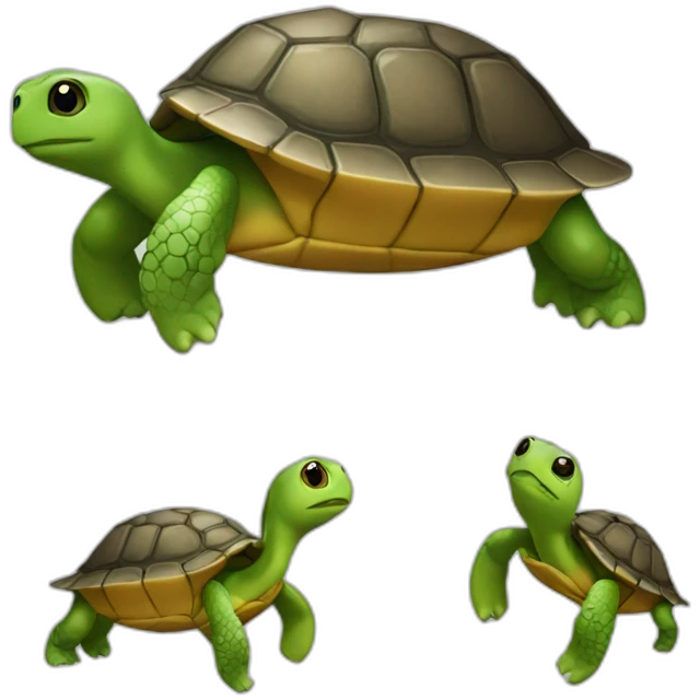Chat sur tortue emoji