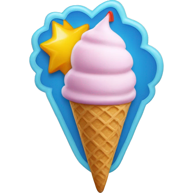 Ice cream rocket emoji