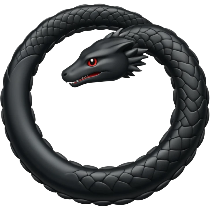 make the icon of an Ouraboros,colored black emoji