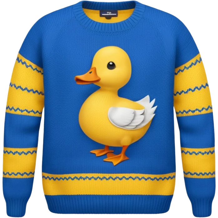 vowen sweater with duck pattern emoji