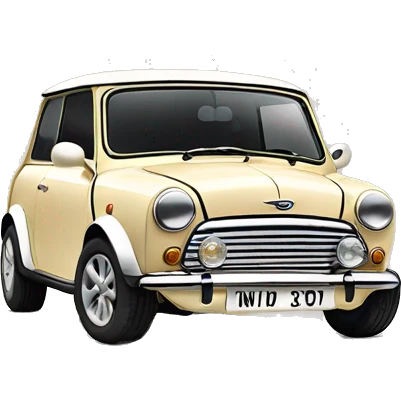 Cream coloured Mini Cooper  emoji