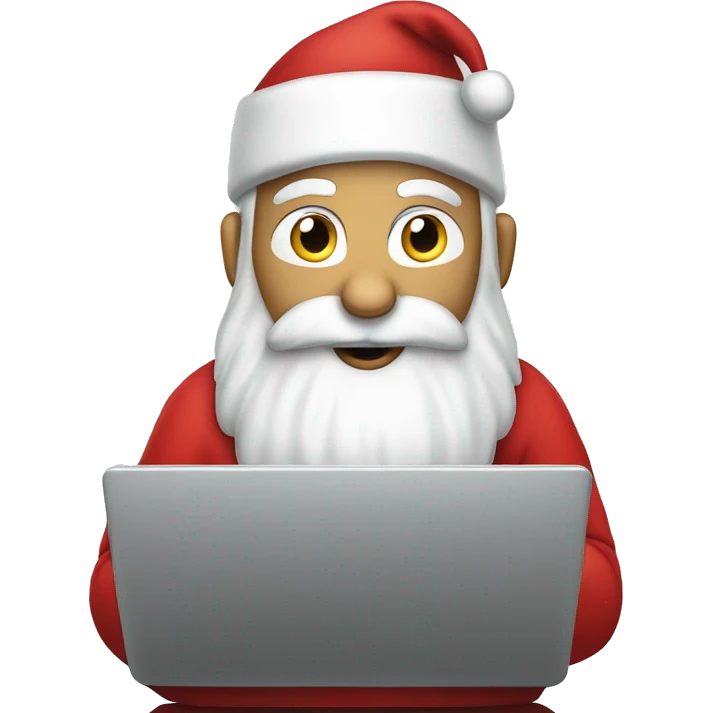 santa  typing laptop  emoji