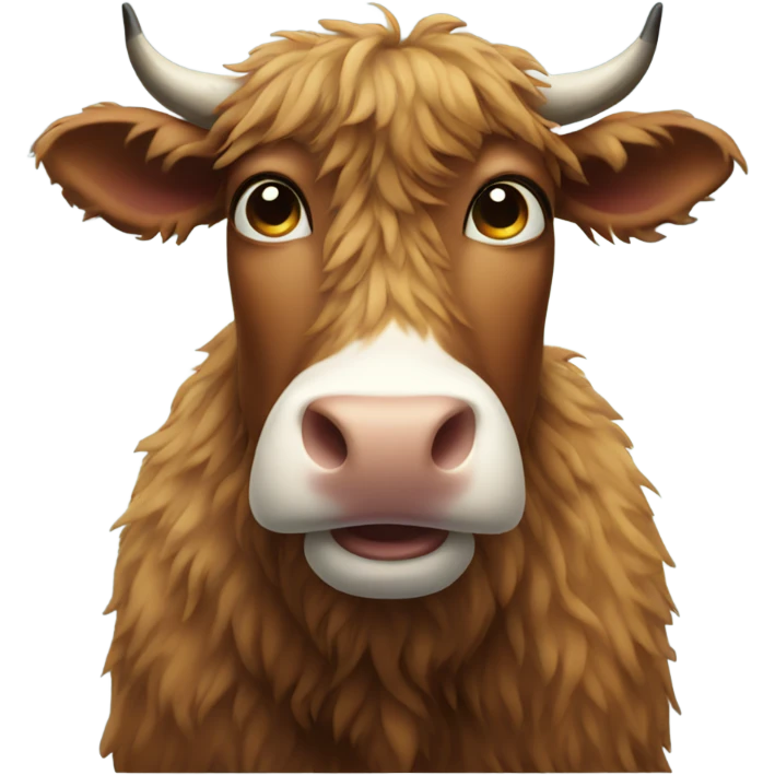 Hairy cow emoji