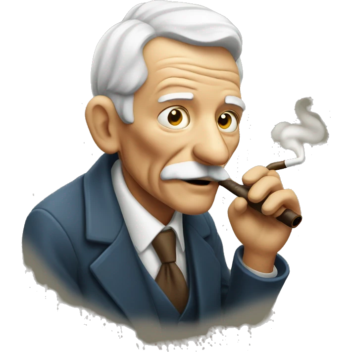 Elderly man smoking a pipe emoji