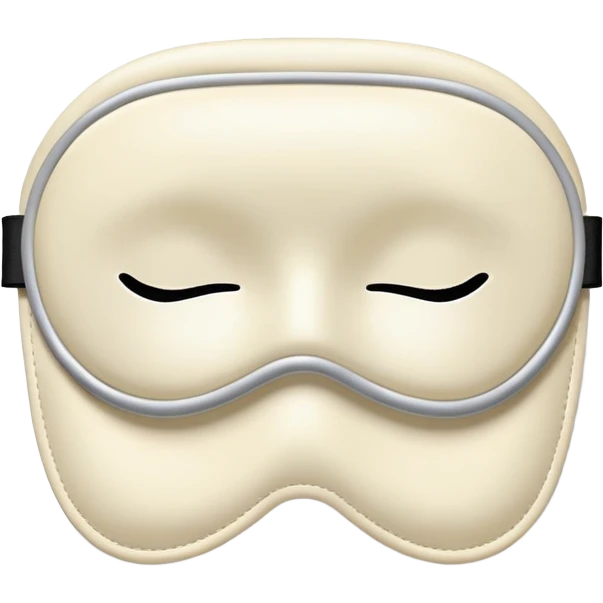 Cream sleep mask  emoji