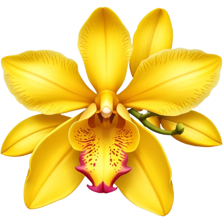 Yellow side facing orchid flower of indian wedding garland emoji
