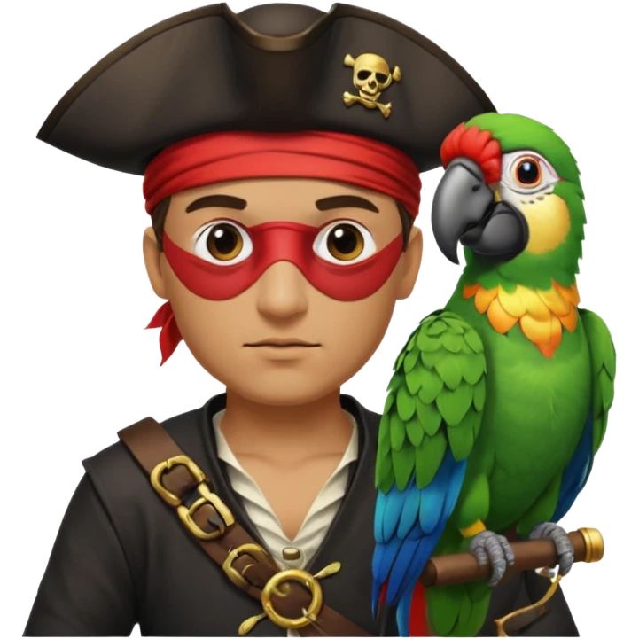 pirate and parrot emoji