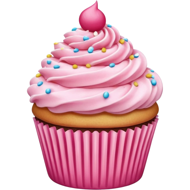 Cupcake with pink icing emoji
