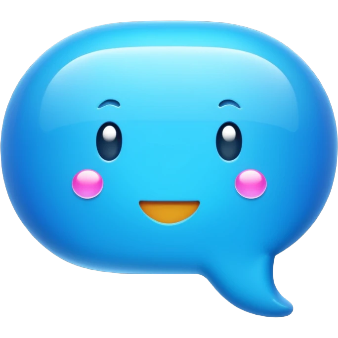 chat bubble with AI letters emoji