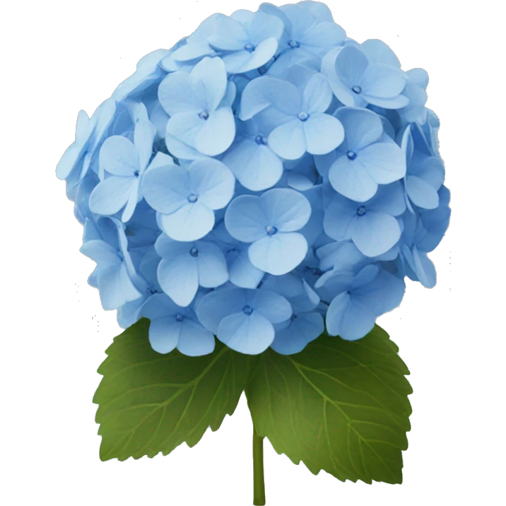 blue hydrangea  emoji