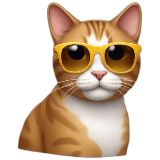 Cat with sunglasses emoji