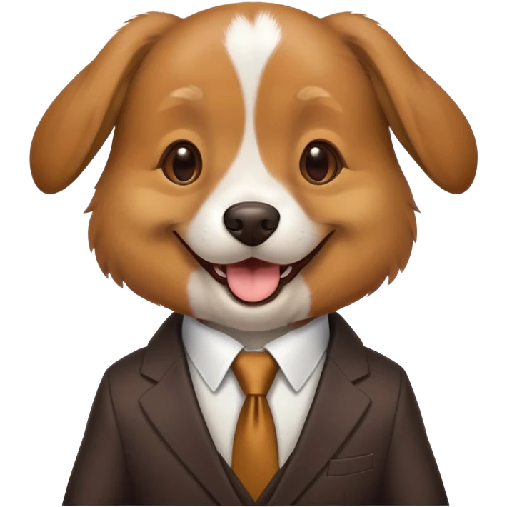 dog with a suit on emoji