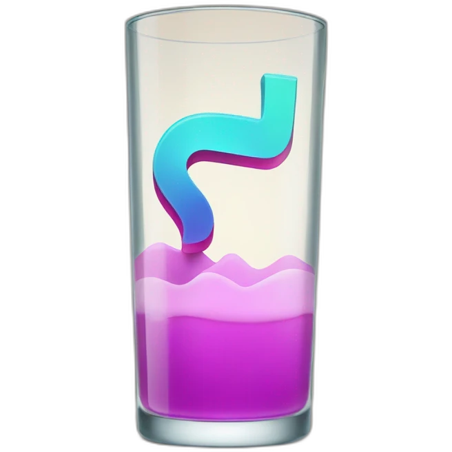 Tiktok logo in a glass emoji