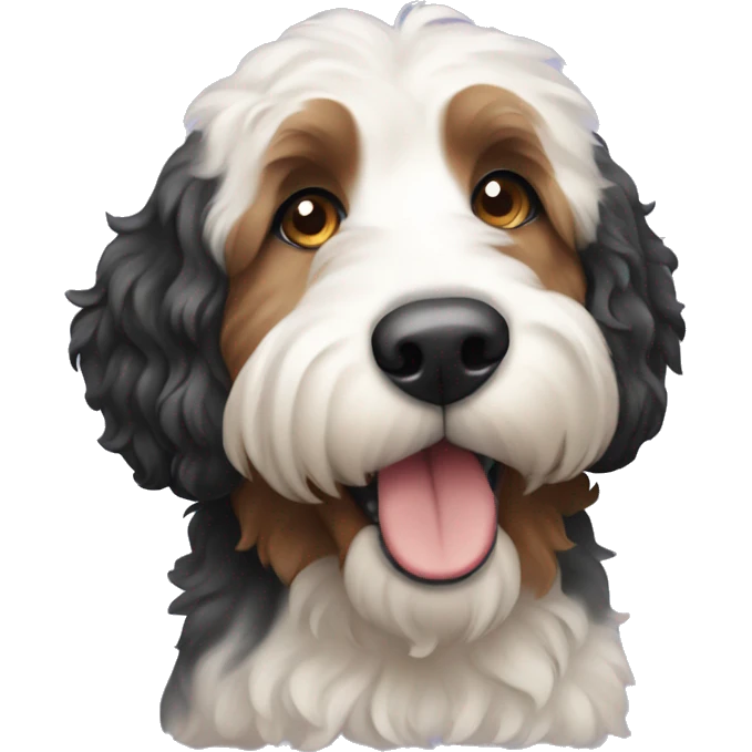 A Bernedoodle dog  emoji