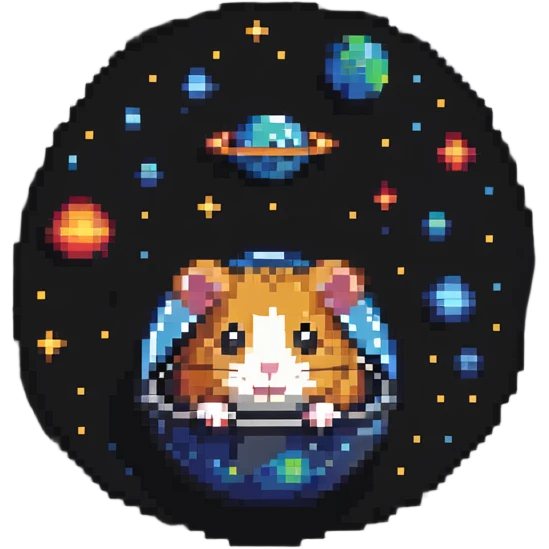 hamster floating in space emoji